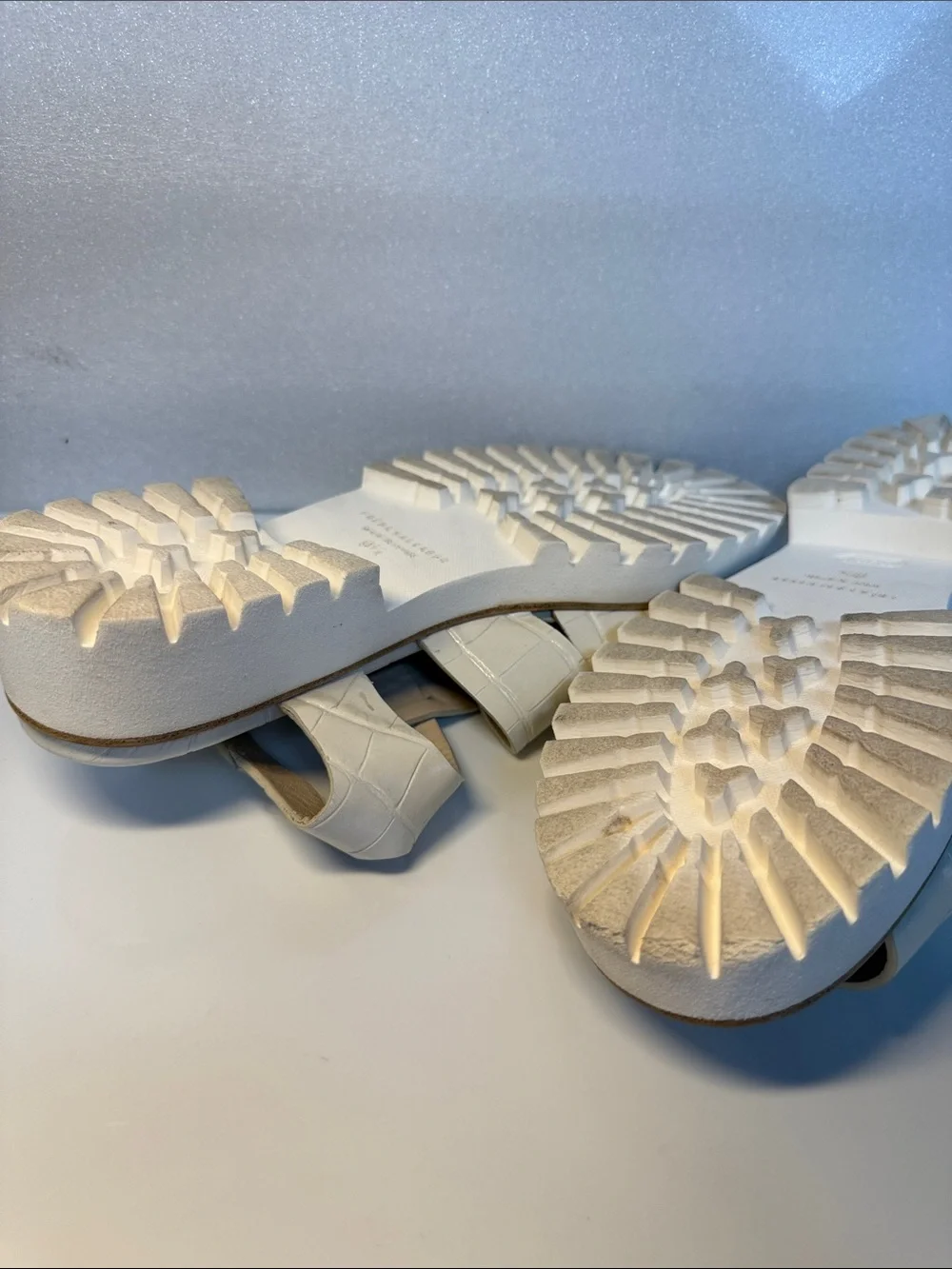 Freda Salvador Darya Lug Sole Fisherman Sandals Bone US 9.5 Made in 🇪🇸 Spain